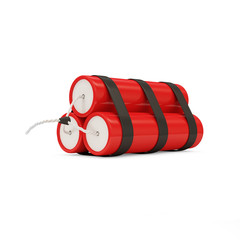 3d Dynamite on white background