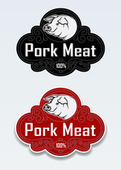 Pork Meat Seal / Sticker