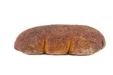 isolated brown ecological bread loaf