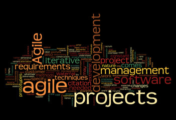 Word cloud with agile project concept