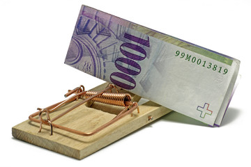 schweizerfranken in mausefalle