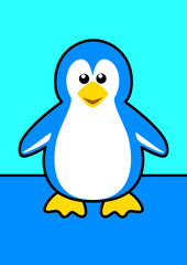 Cartoon illustration of a penguin
