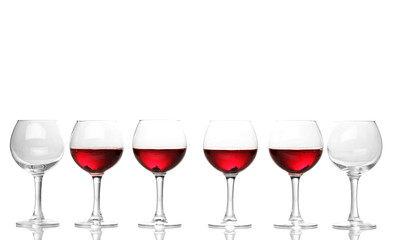 Wineglasses isolated on white