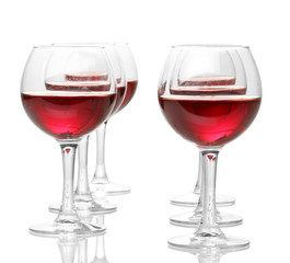 Wineglasses isolated on white