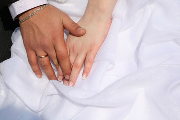 Rings of a newly-married couple