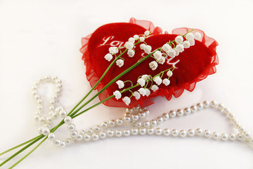 lilies of the valley and beads