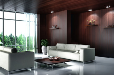 Dark living room