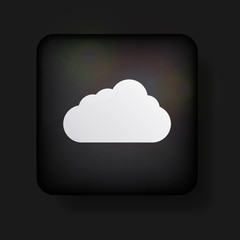 Vector computer cloud icon on black. Eps10