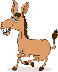 Smiling donkey cartoon