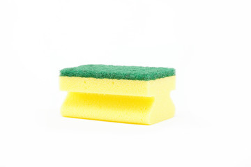 Cleaning sponges on a white background.