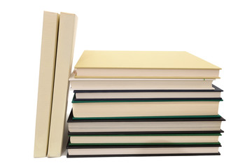 pile of books isolated on white