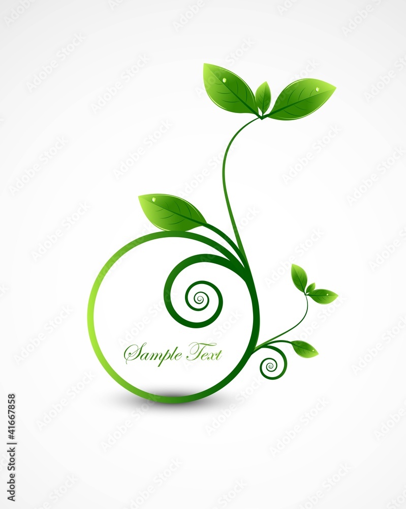 Canvas Prints abstract nature leaf circle frame ecology vector