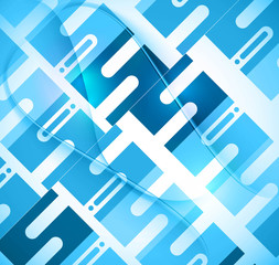 abstract new blue shiny design background with stylized wave Vec