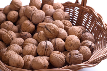 Walnuts in a basket