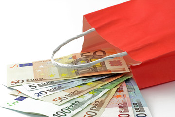 euro in papiertüte