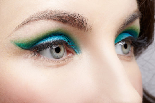 woman's eye zone makeup