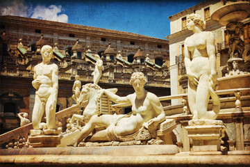 Piazza Pretoria - Palermo - old texture