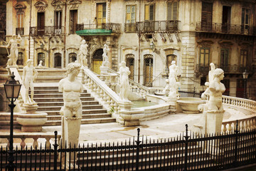 Piazza Pretoria - Palermo - old texture