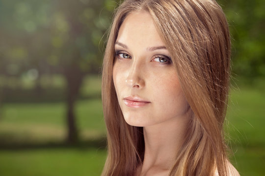 Portrait of beautiful young woman