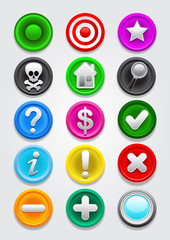 Gps map vector Icons / Buttons Collection