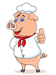 Pig Chef Cartoon