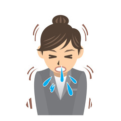 OL C 風邪 イラスト くしゃみ