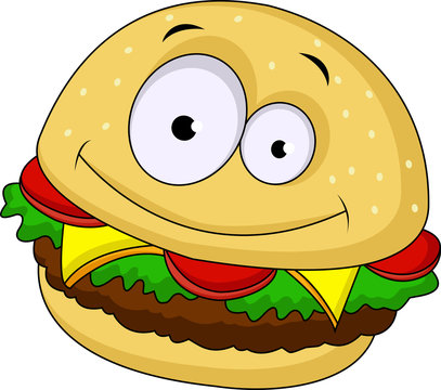 Burger cartoon character