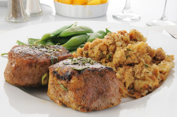 Succulent pork tenderloin dinner
