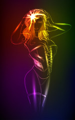 Obraz premium скетчи22_neon