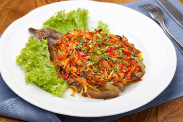 Salad with roasted vegetable