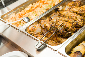 Detail of meat as a snack on banquet