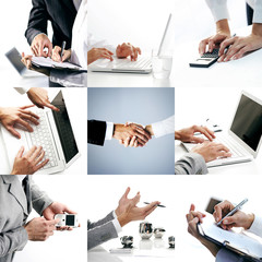 Business themed collage