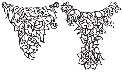 Vector floral decorative elements for your design