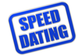 Stempel blau glas SPEED DATING