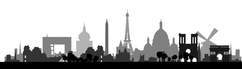 Paris Skyline detailed © SimpLine