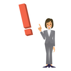 ビジネスウーマン 気付く