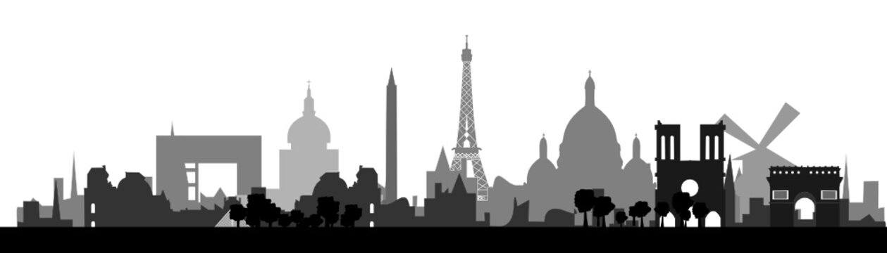 Paris Skyline detailed