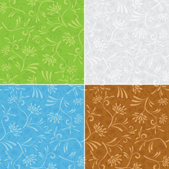 floral seamless patterns - vector set