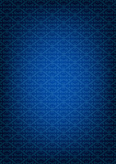 Mavi bitkisel işlemeli texture