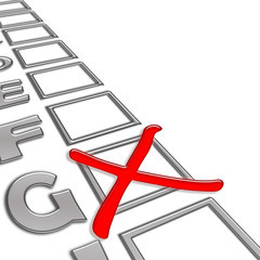 Ilustração representando o voto - colocação da cruz no boletim