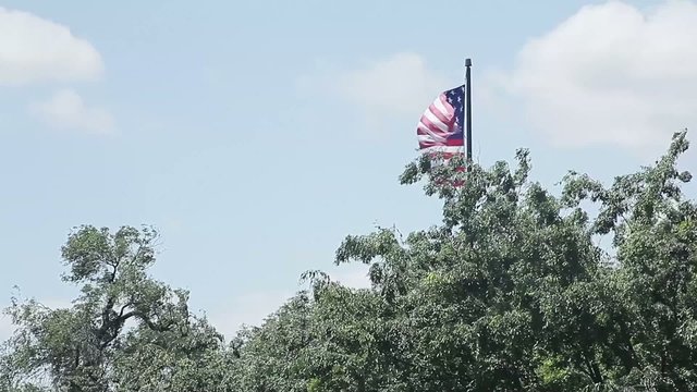 wehende US-Flagge
