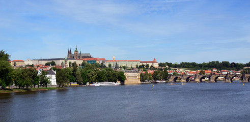 Fototapeta na wymiar Zamek Praski, Most Karola, Panorama