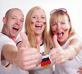Optimistische deutsche Fans
