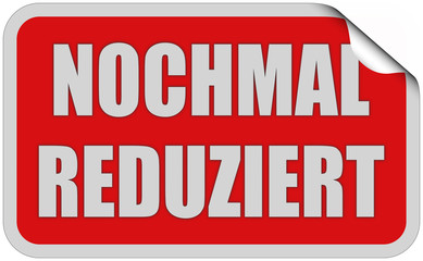 Sticker rot eckig curl oben NOCHMAL REDUZIERT