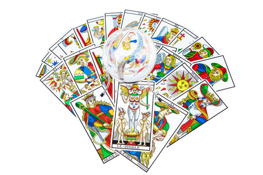 Tarot cards with a magic ball (13)