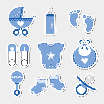 Baby boy design icons
