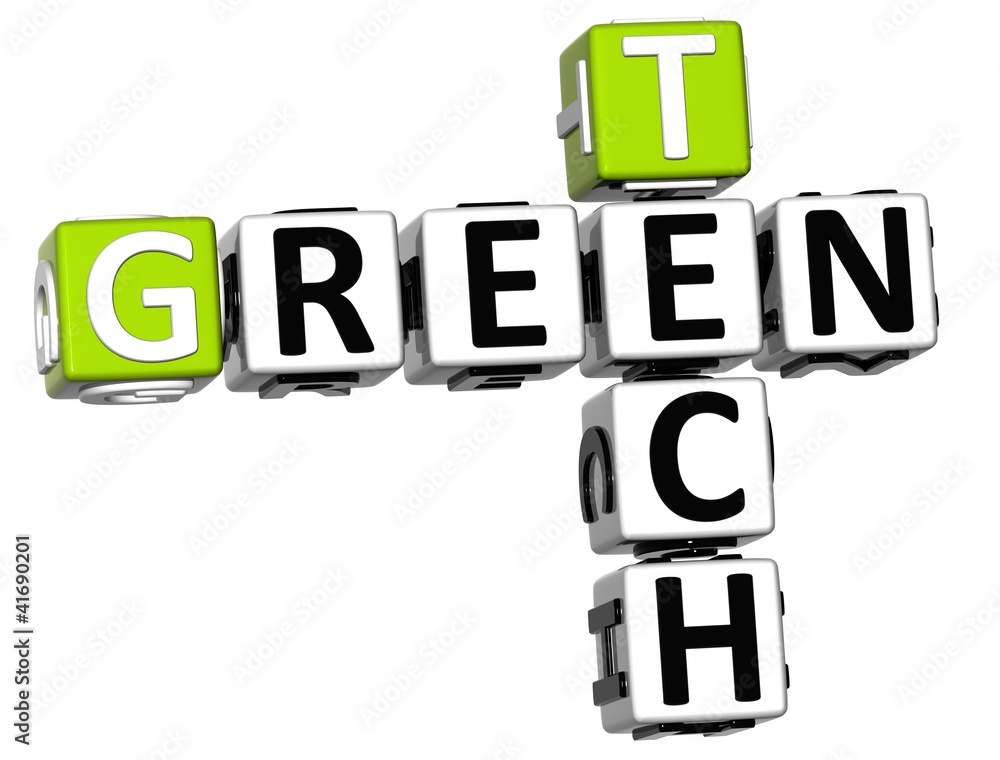 Poster 3D Green Tech Crossword