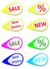 Color Stikers, Isolated On Background