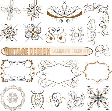 Vector decorative design elements: page decor, frames, banners