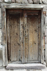 old wooden weathered doorway